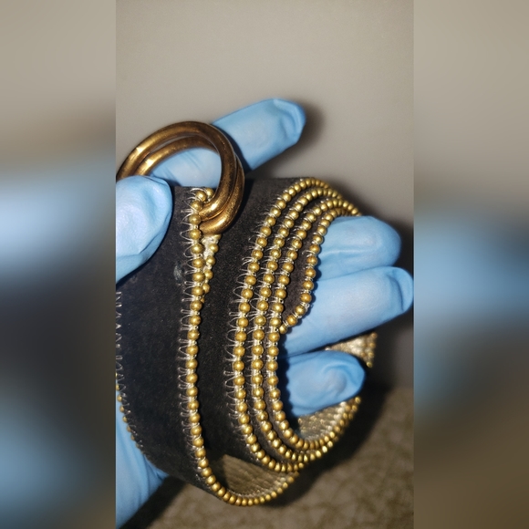 Suede Accent Beaded Belt